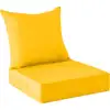 Waterproof Outdoor Cushions Set Patio Furniture Chair Memory Foam Padded Cushion Eco-friendly Garden Sofa Supportive Seat and 2