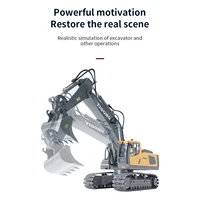 1/20 11CH Crawler 2.4G Wireless Construction RC Cars Toy Remote Control Excavator Kids Children Birthday Gifts 1