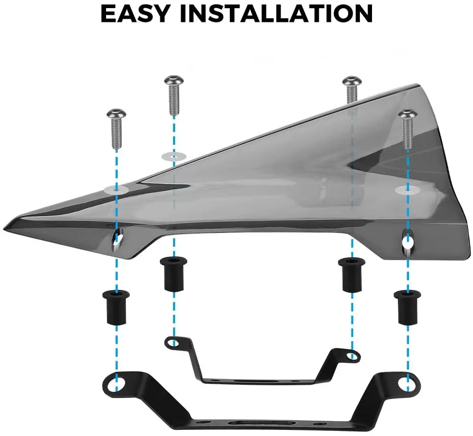 Windscreen installed on Yamaha MT-03