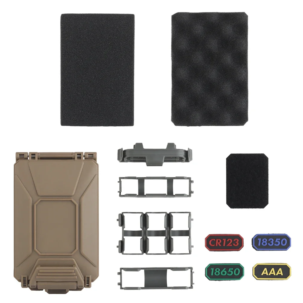 Taktische Batterie Lagerung Box Modulare Molle Jagd Weste Tragen 18650/AAA/CR123A/16340/18350 Surefire Modlit Batterie Halter fall – Detail 20