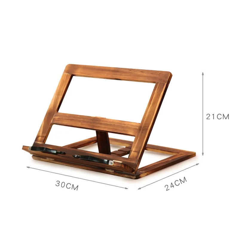 Easy Reading Folding Wooden Pine Frame Reading Bookshelf Book Bracket Tablet PC Support Stand Table Magazine Holder