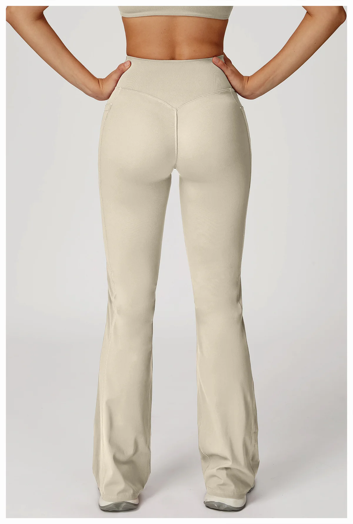 Pantalon Yoga Évasé Taille Haute Femme