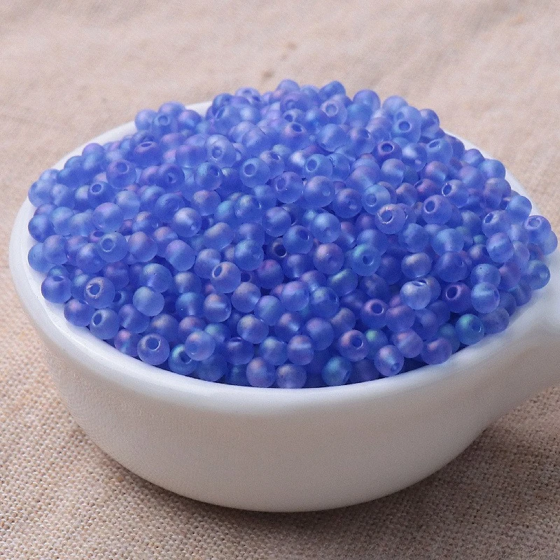 Super Uniform Matte Transparent Micro-Colored Glass Rice Beads - Handmade Decorative Loose Beads
