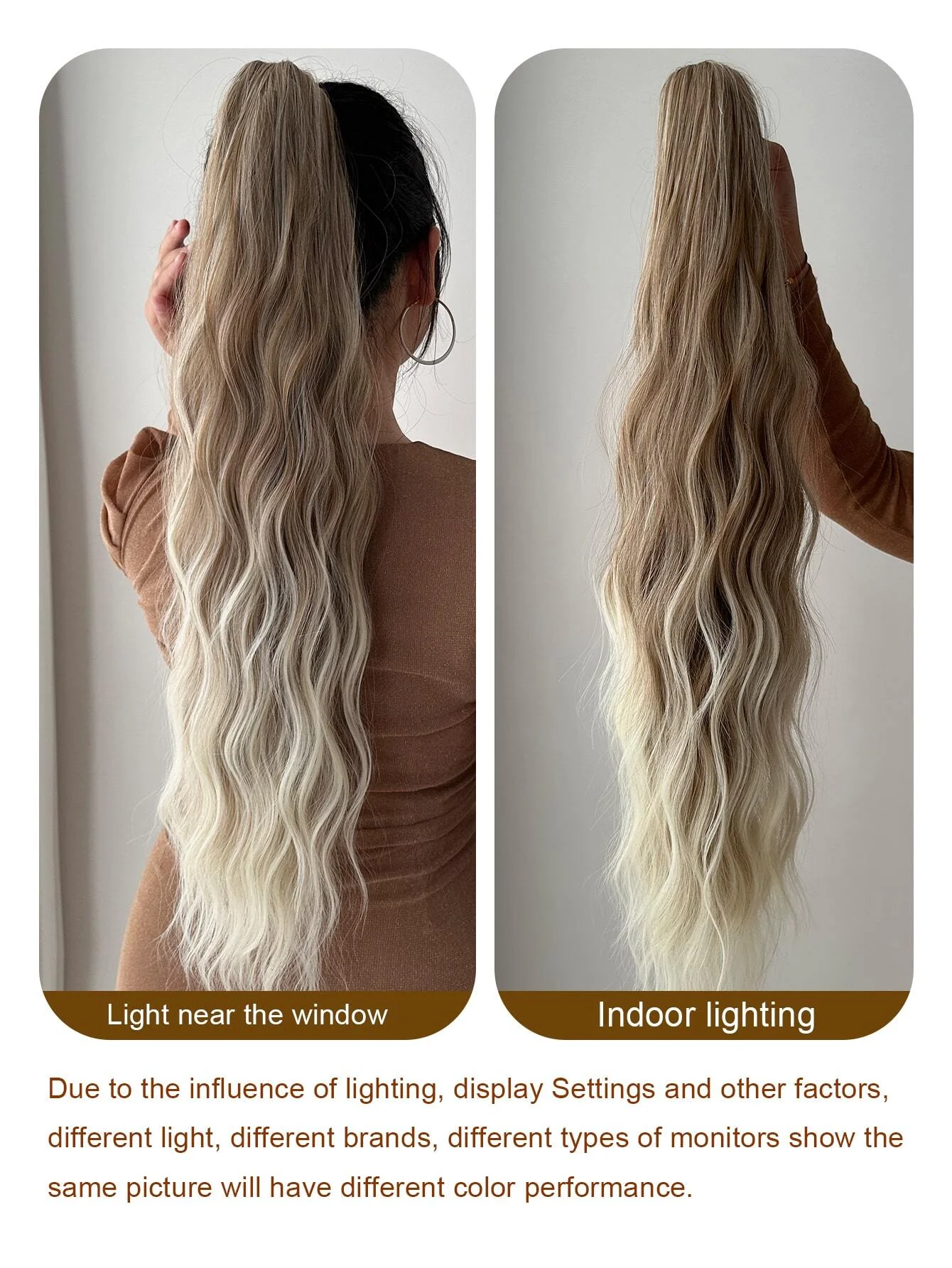 Claw Ponytail Extensions Hair 26 Inch Long Water Wave Heat Resistant Fiber Synthetic Hairpiece for Women Girls Party Daily clip in ponytail hair extension synthetic ponytail synthetic hair accessories clip in ponytail extensions