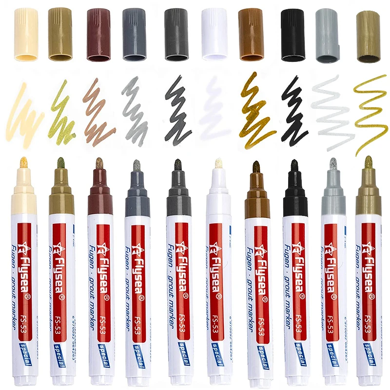 

Waterproof White Grout Tile Pen Wall Grout Restorer Marker Pen For Bathroom Wall Floor Decontamination Seam Repair Pens