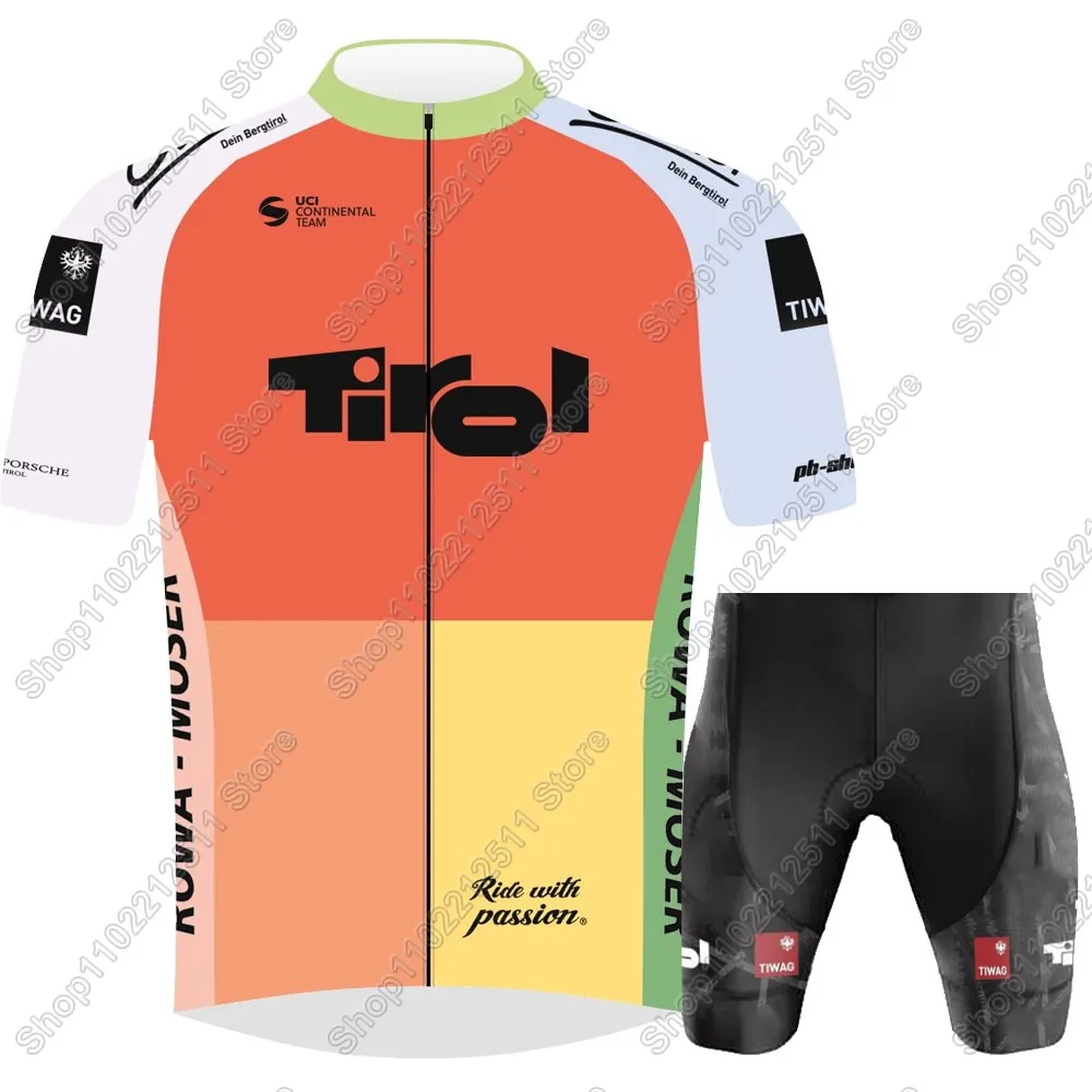 Tirol Team Cycling Jersey Set Mens Austria Clothing Road Bike Suit Mountain Bicycle Shirt Bib Shorts MTB Ropa Maillot