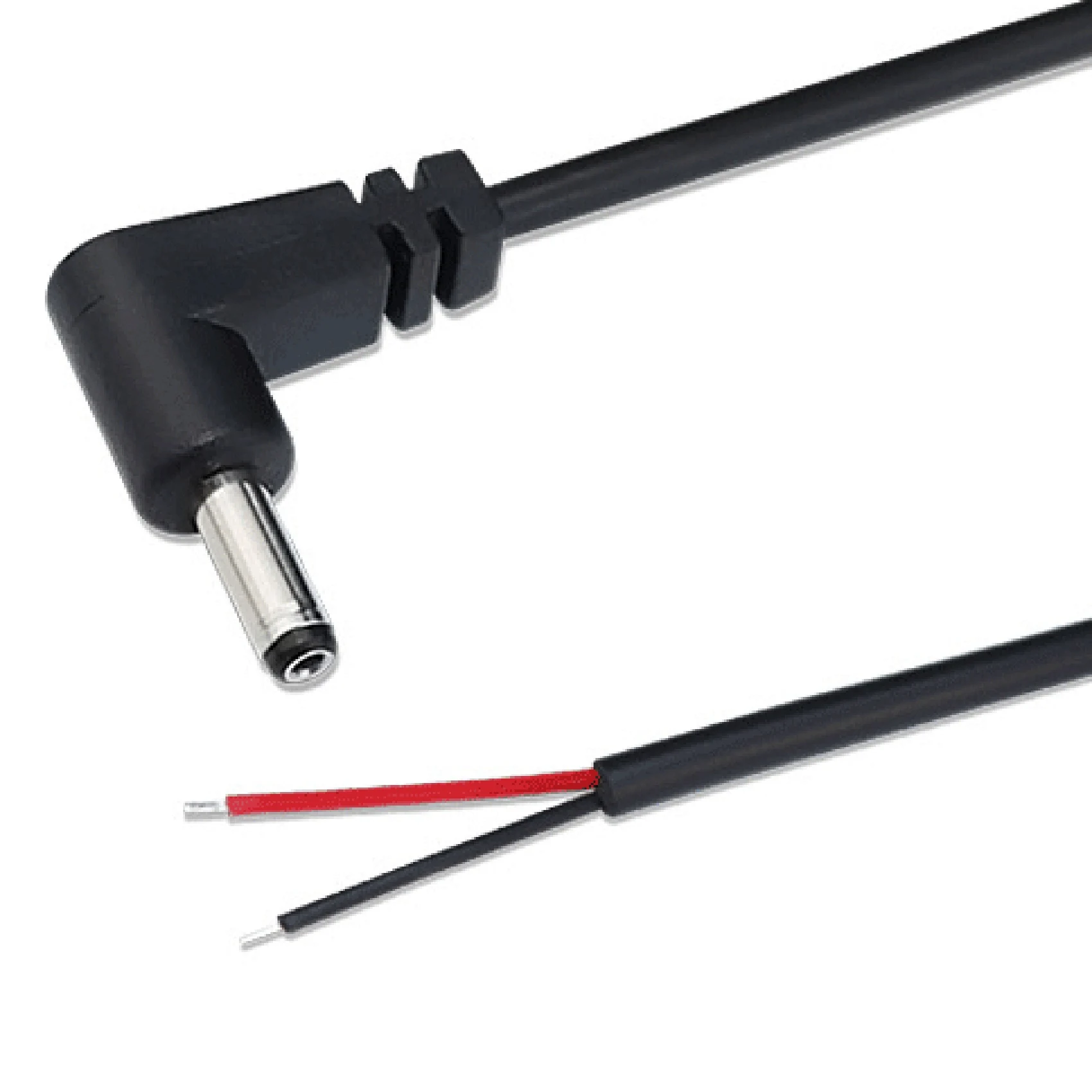 교체용 DC 전원 수 플러그 잭-베어 와이어 오픈 엔드 피그테일 전원, 3.5mm x 1.35mm, 90 도 직각, 10 팩