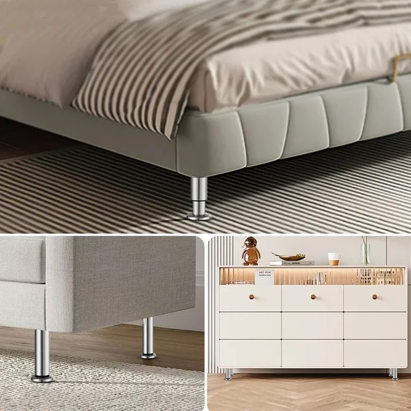 Set of 4 Adjustable Furniture Support Legs for Sofas, Cabinets, and Tables