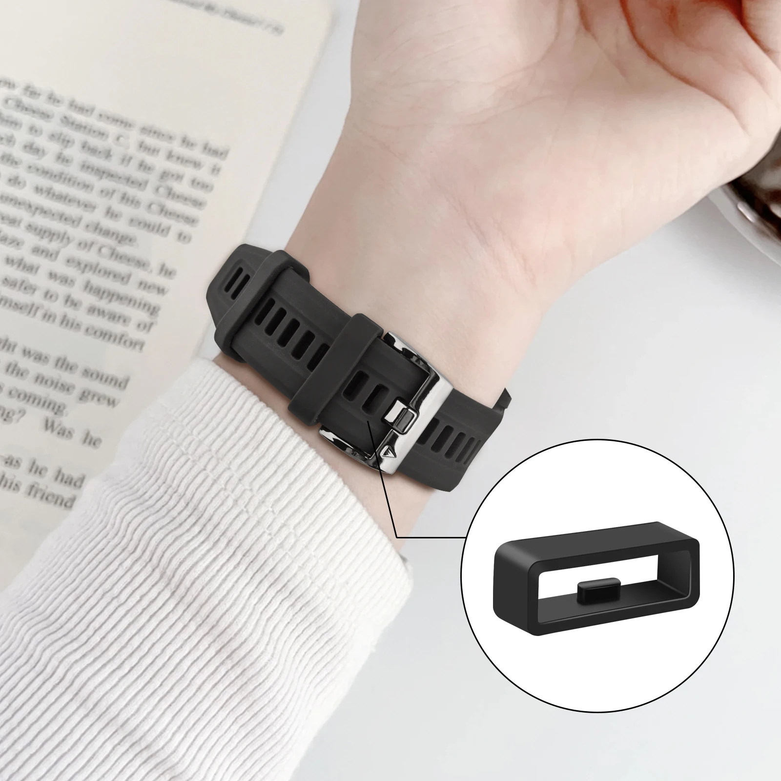 10Pcs/6pcs/4pcs/lot Rubber Watchband Rings Replacement Silicone Watch Bands Loop Ring thumbnail 12