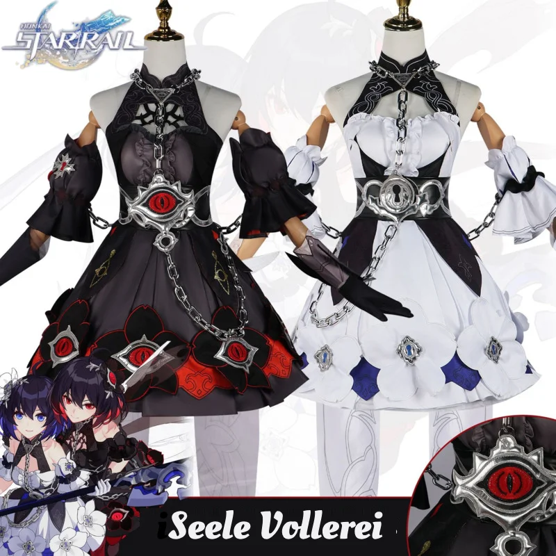 

Seele Cosplay Costume Honkai: Star Rail Twins Seele Vollerei Dress Uniform Set Halloween Party Role Outfit Clothe Suit For Women