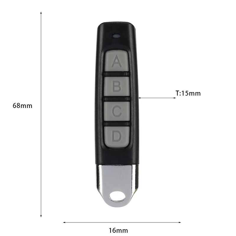 Universal 433MHZ Garage Door Remote Control Radio Controller Remote Controller Copy Garage Remote Control 4 Keys Cloning Electric Gate Remote Controller Duplicator Key Mini design keychain