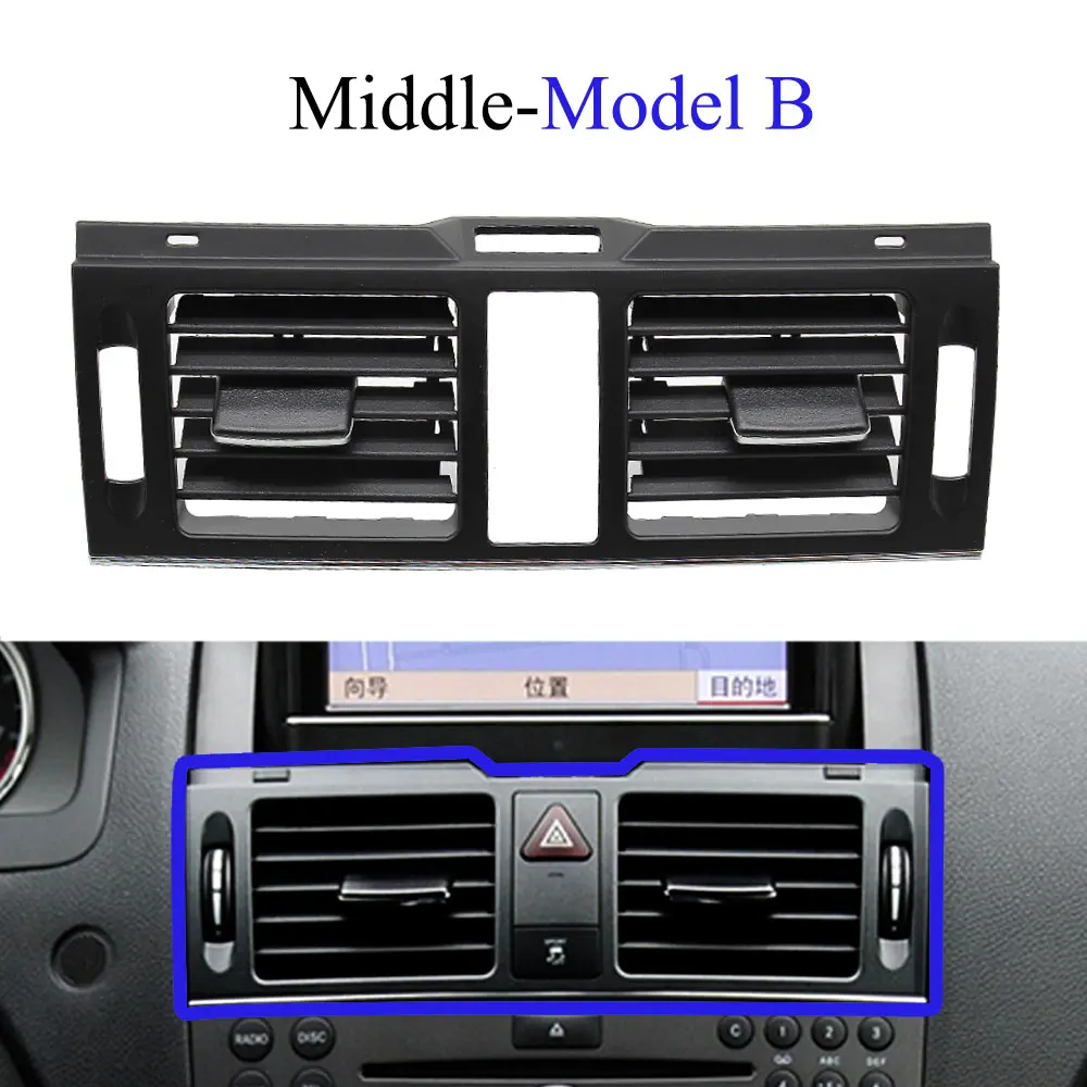 Dashboard Left Right Air Conditioner Cover Rear AC Vent Grille Outlet Panel For BENZ C Class W204 C200 C230 C260 C300 2007-2011