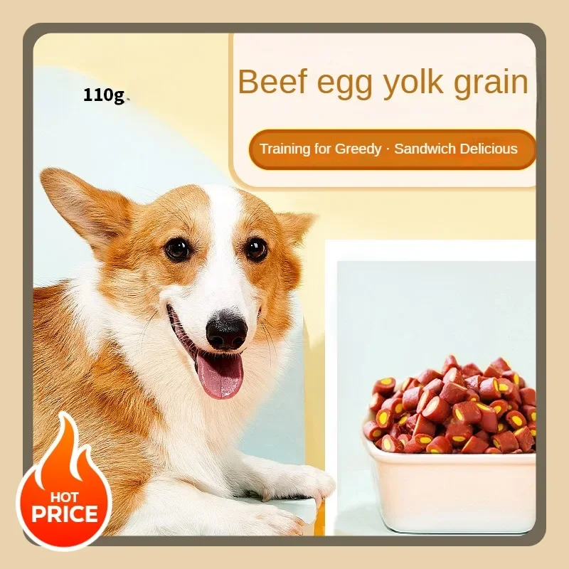 Pet Snacks Beef Egg Yolk 100g Dog Teething Stick Dog Snacks Meaty and Tough Pellets Chewy Puppy Training Reward Delicious dog snacks