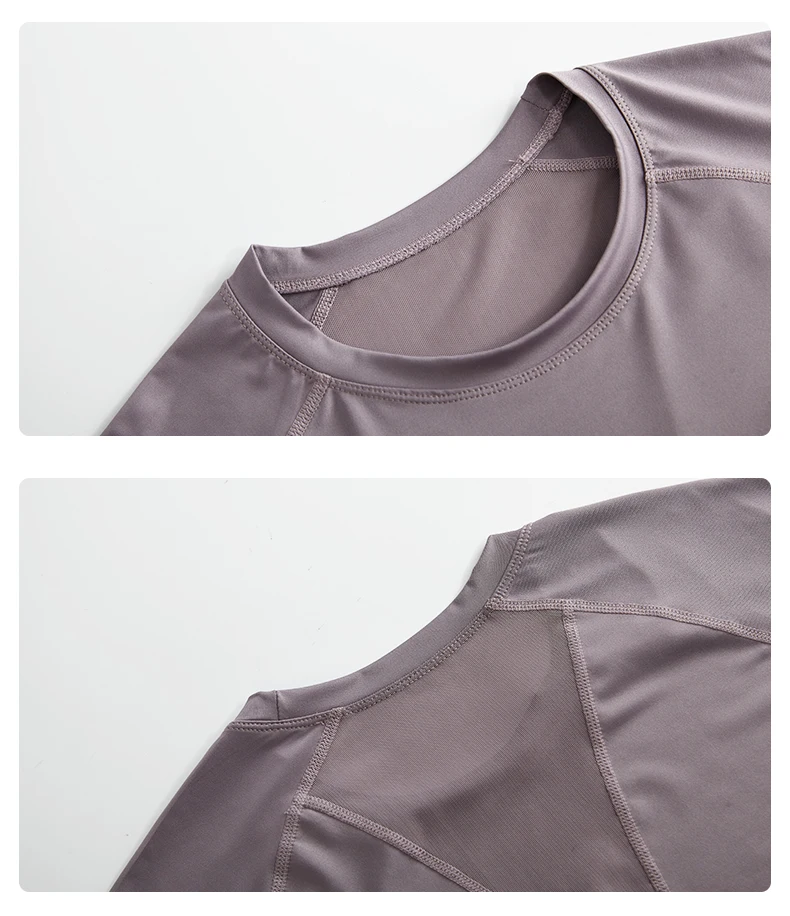 DRUR قمصان اليوغا الصيفية ملابس الصالة الرياضية النساء بلايز رياضية قصيرة الأكمام الجولة الرقبة سريعة الجافة تشغيل تي شيرت تجريب ملابس رياضية 2025