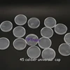 100/300/500pcs 45mm Clear Pudding PE Lids Milk Glass Bottle Universal Caps for Yogurt, Milk, Jam, Jellies, Honey, Spices Mousse 2