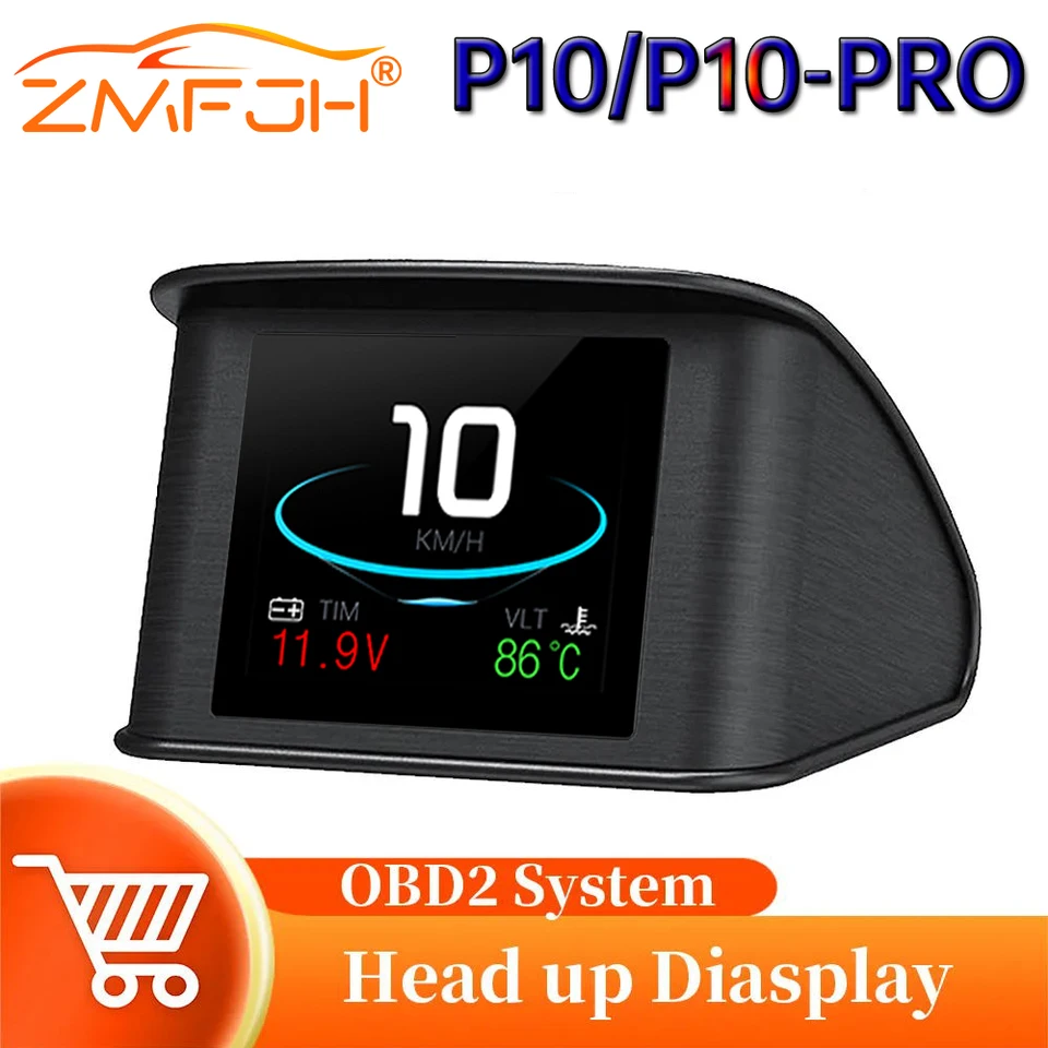 Head Up Display, Car Head Up Display OBD2 + GPS Smart Gauge HUD Tachimetro Turbo RPM Allarme per Camion Auto Head Up Display, Car Head Up Display OBD2 + GPS Smart Gauge HUD Tachimetro Turbo RPM Allarme per Camion Auto