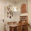 Japanese Style Weaving Petal Willow LED Chandelier Rattan Penant Lamp for House Decoration Room Decor Indoor Lighting Fixture 4