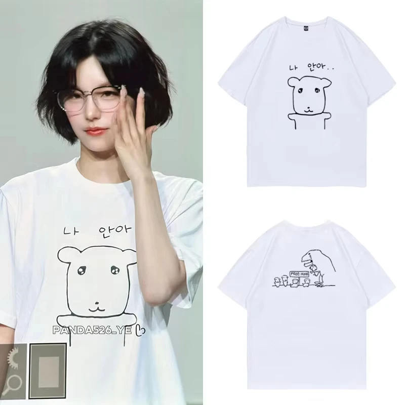 여성용 귀여운 슬림 라운드 넥 티셔츠, 재미있는 하라주쿠 그래픽 반팔, 여름 캐주얼 데일리 통근 컴포트 탑