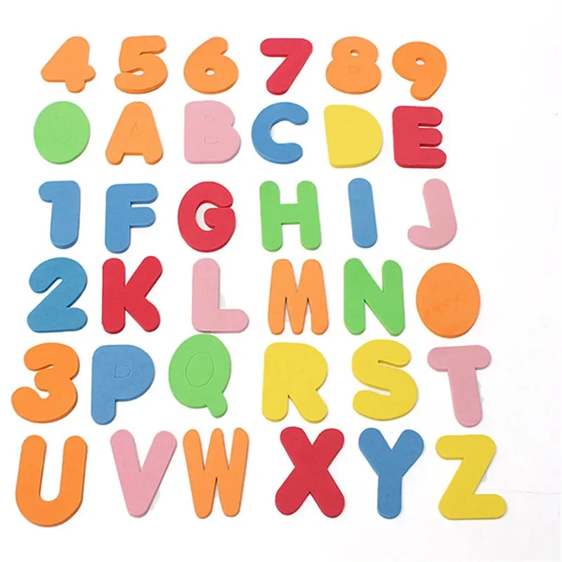 36pcs/set Alphanumeric Letter Bath Puzzle EVA Kids Baby Toys New Early Educational Kids Bath Funny Toy Bath Toys 6