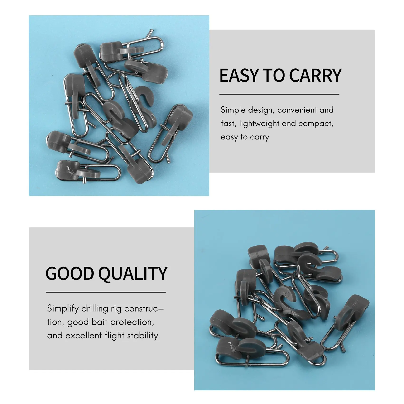 Sea Fishing Tackle Impact Clips Splash Down Solo Sea Fishing Bait Clip 10Pcs
