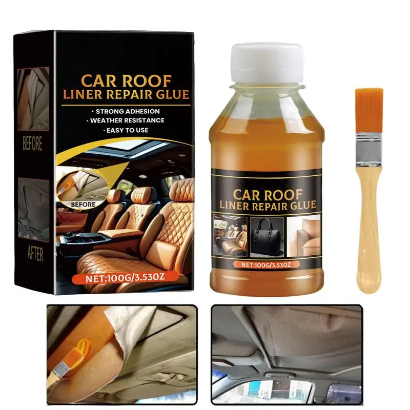 Cars Headliner Fabric Glue Artificial Leather Glass Glue All-Purpose Wooden Crafts Adhesive Quick Drying Cloth Roof Repair Glue