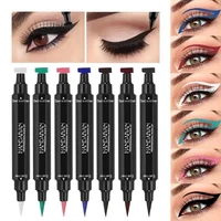 Colorful Eyeliner Stamp Triangle Dual-ended Liquid Eyeliner Waterproof Sweat-proof Quick Dry Eyeliner Makeup Seal Tool Cosmetics 2