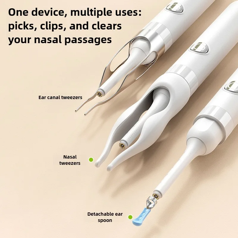 Visual Ear Cleaner with Camera Wax Removal Tool with Ear Pick & Tweezers 12 Megapixels 6 Ear Spoons Earwax Removal Tool