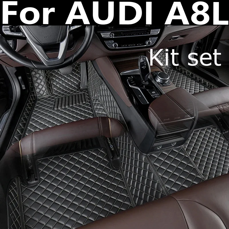 

Автомобильные коврики для AUDI A8L D3 4E W12, 5 мест 2006 ~ 2010, коврики с защитой от грязи, кожаный напольный коврик, детали интерьера автомобиля, аксессуары