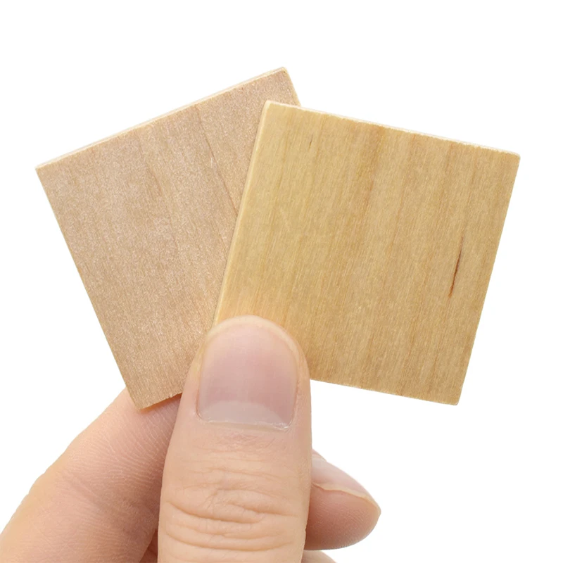 160 Pièces Mini Carrelage Sol Bois Double Face Pour Maison De Poupée 1/12 - Carrés Blancs 3.05x3.05cm