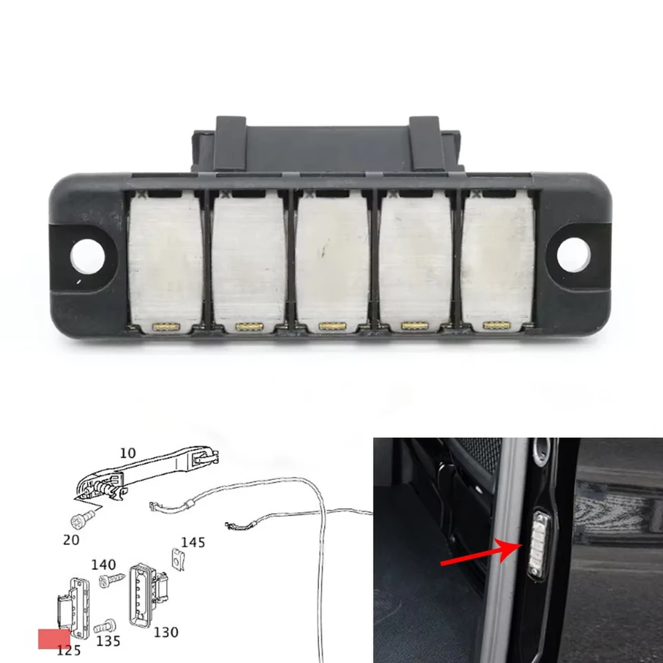Juego De 2 Interruptores De Contacto Para Puerta Corredera De Mercedes-Benz Sprinter W907, W910, Viano W639, Clase V W447