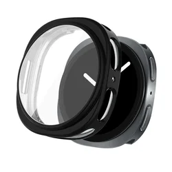 Enhanced TPU Plating Protective Shell for Galaxy Watch 8 44mm (Black)