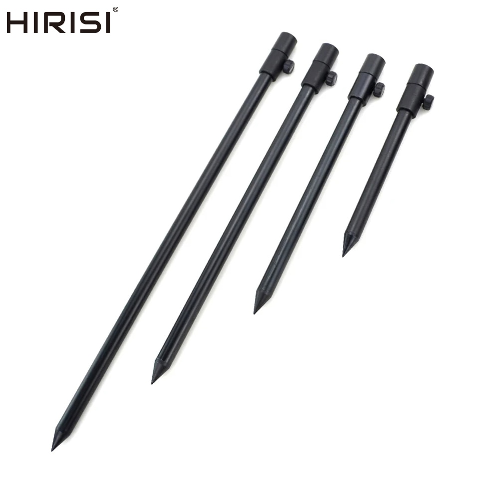 Hirisi 2 X Carp Fishing Bank Sticks Aluminium Black Rod Pod Diameter 16mm Fishing Accessories
