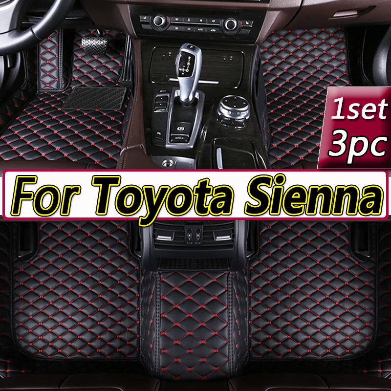 

Автомобильные коврики для Toyota Sienna (семь сидений) 2005 2006 2007 2008, индивидуальные автомобильные подкладки для ног, аксессуары для крышки