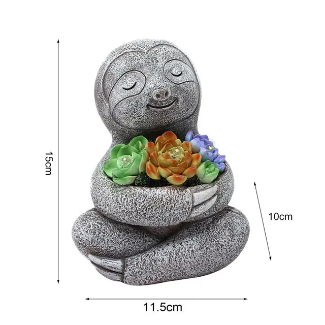 Napenergia Gyanta Laza Világító Szobor Mesterséges Figura Diy Led Éjszakai Könnyű Dekoratív -Es Lámpa Kerti Készletek - Image 6
