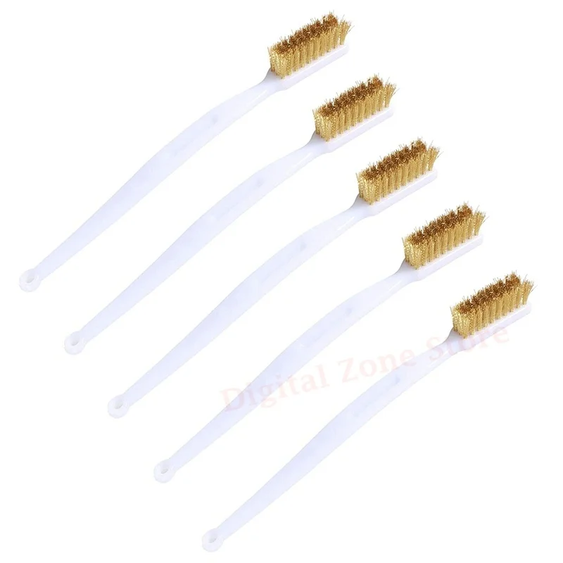 

5Pcs Nozzle Cleaner Tool Copper Wire Toothbrush Copper Brush Hand Hot Bed Cleaning Block Parts for 3D Printer