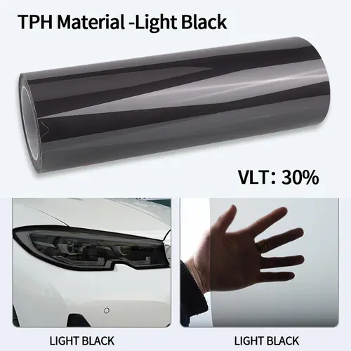 Car Headlight & Taillight & Fog Light Lamp wrap Film Smoke Black TPH PU PPF Protective Film For Car Styling Motorcycle Decorate - Image 12
