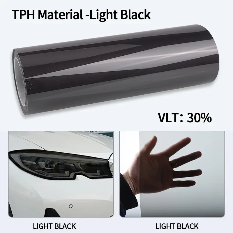 Car Headlight & Taillight & Fog Light Lamp wrap Film Smoke Black TPH PU PPF Protective Film For Car Styling Motorcycle Decorate - Image 12