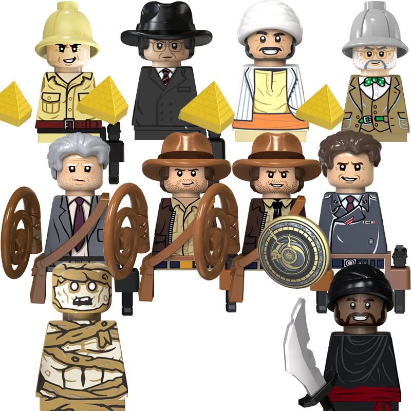 

Adventure Ancient Egyptian Pyramid Movie Action Figures Building Block Nubian Soldier Mummy Treasure Mini Bricks Toys Kid Gifts