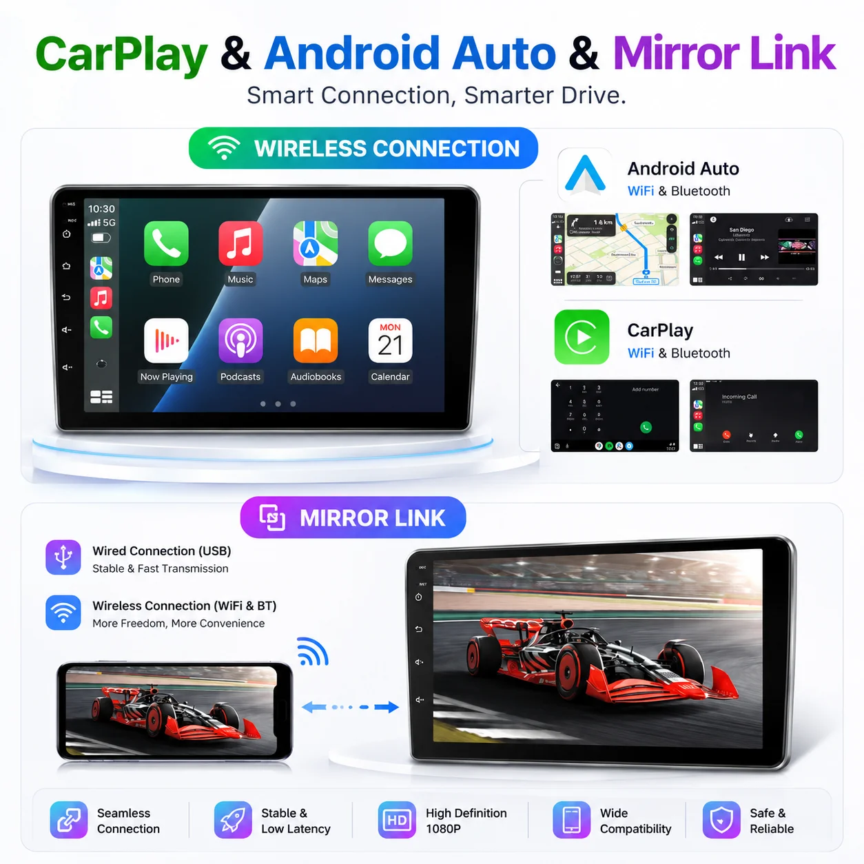 ESSGOO-Radio con GPS para coche, reproductor Multimedia con Android, 2 Din, Carplay, 7, 9, 10 pulgadas, vídeo, estéreo, estilo Tesla, Nissan, Hyundai 2