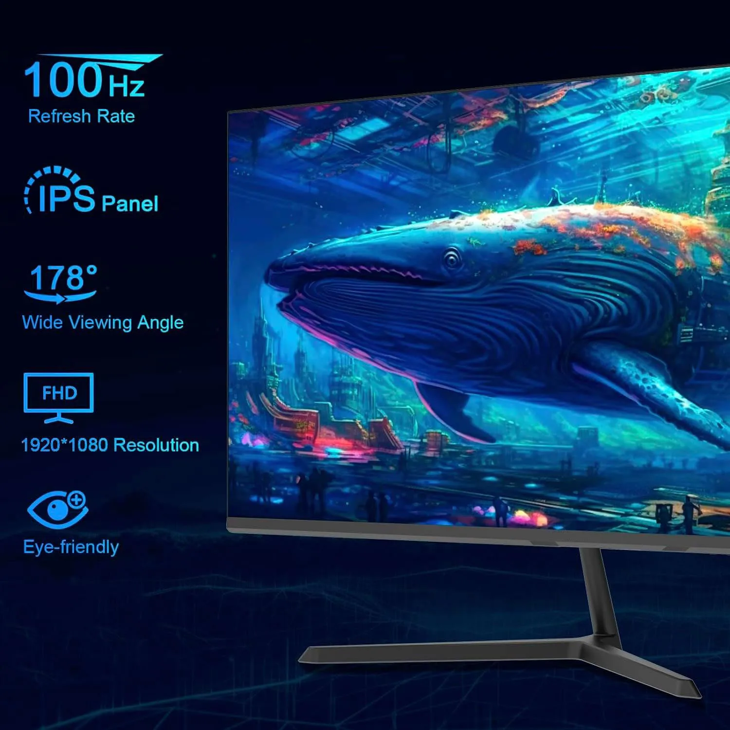 HOESD.a PC ǻ ̴ PC Ŀ ̹ ũž ÷, 27 ġ 2K 165Hz , IPS HDMI DP 300cm/m2