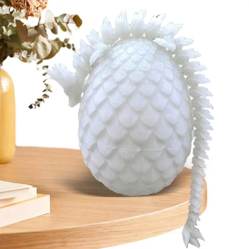 

3D Printed Articulated Dragon Eggs Luminous 3D Printed Gift Toy Crystal Dragon Toys Articulated Dragon Home Decor For Family