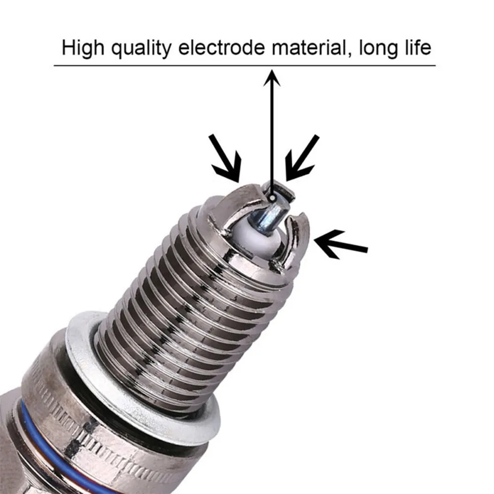Racing Spark Plug Motorcycle Spark Plug 3 Triple Electrode A7TC D8TC 1/2Pcs For GY6 CG 50 70 110 125 150CC Motorcycle Atv Scooter Dirt Bike Go Kart