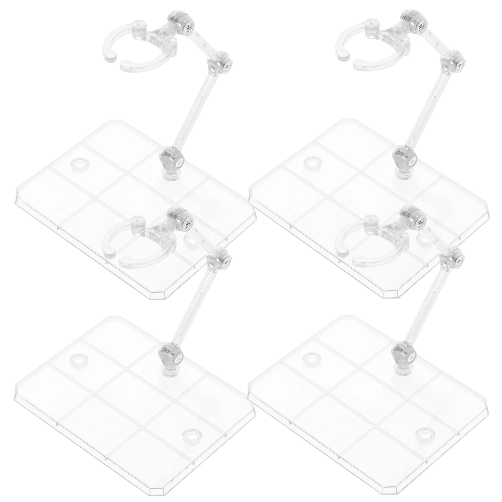 

4 Pcs Action Figure Stand Adjustable Holder Accessory Display Supply Show Rack Flight Support Plastic Wear-resistant