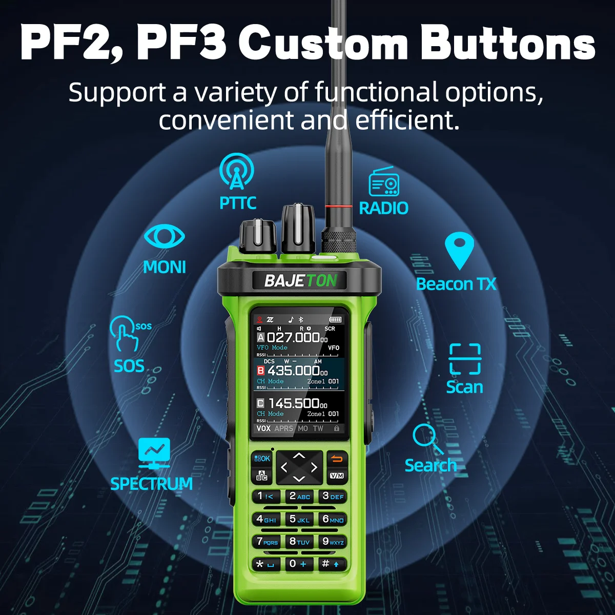 BAJETON BJ-9000ハンディー無線機 受信専用機(送信不可