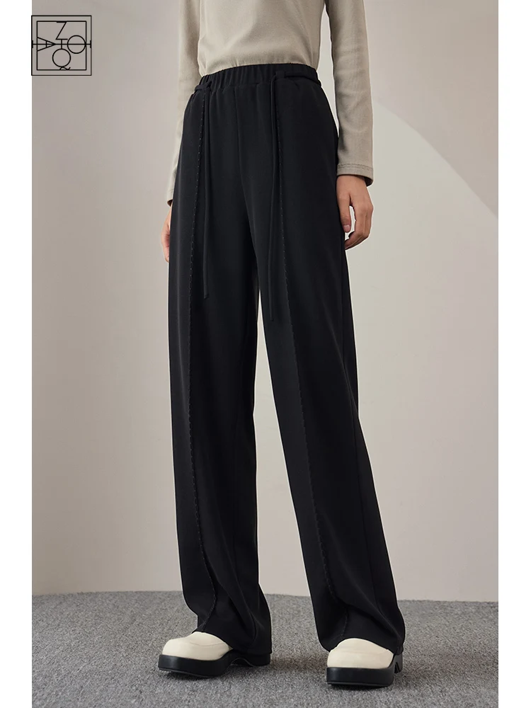 ZIQIAO Casual Style Modal Fabric Straight Pants for Women 2023