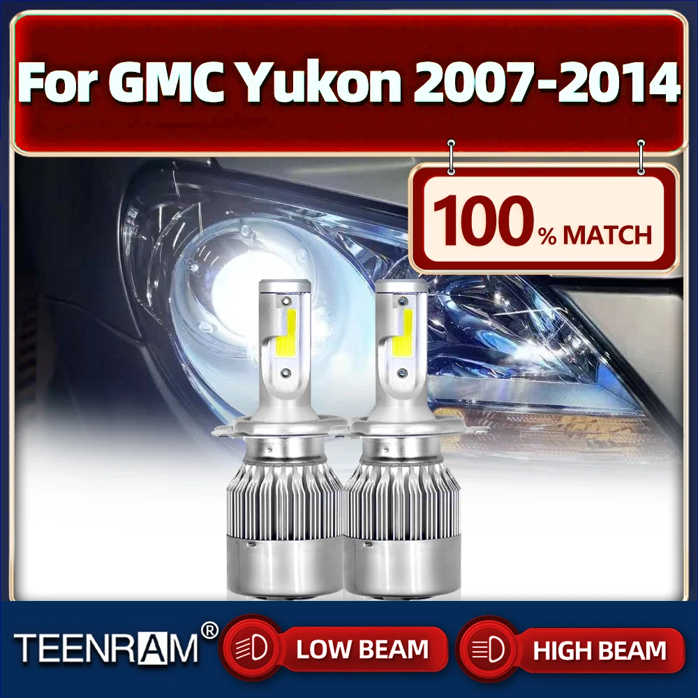 

H13 Car Headlight Bulbs High Low Beam Auto Lamps 12V 6000K Turbo Car Light For GMC Yukon 2007 2008 2009 2010 2011 2012 2013 2014