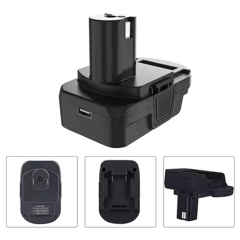 Power Adapter Converter DM18RL With USB DM20ROB For RYOBI Convert For Dewalt 20V Milwaukee to 18V Battery
