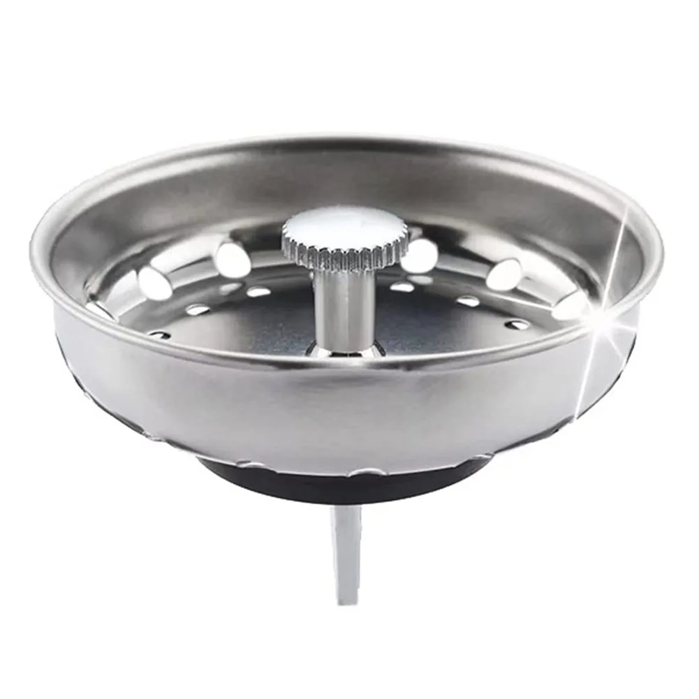 

2pcs Kitchen Sink Basket Strainer/Stop Stainless Steel Drain Plug 3.19 Inch Kitchen Sink Drains With 36 Holes Accessories