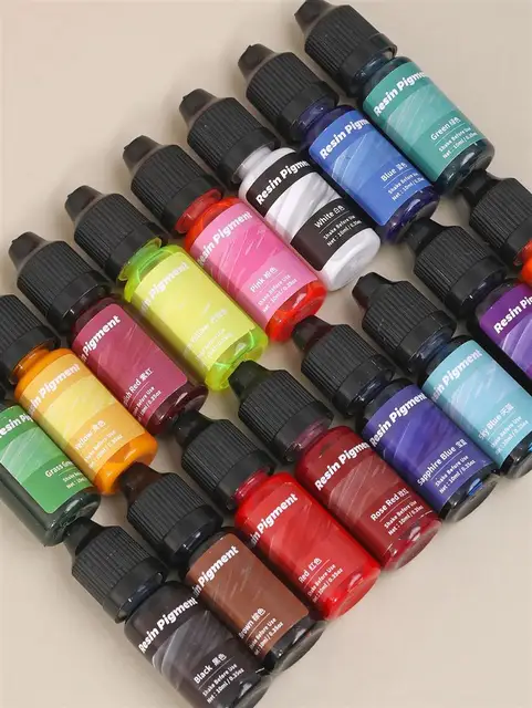 24 Colors 10ml/Bottle Essence Epoxy Resin Pigment Candle Dye For DIY Crystal Candle Soap UV Epoxy Resin Mold Jewelry Making