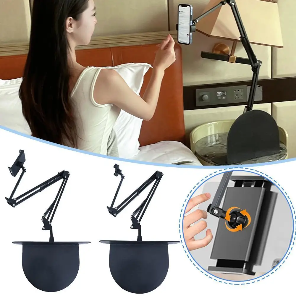 

Retractable Hidden Bedside Phone Tablet Holder Mobile Phone Stand Lazy Tablet Holder Desktop Cantilever Support Bracket